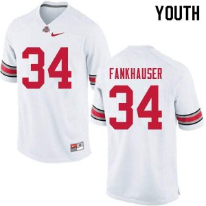 NCAA Ohio State Buckeyes Youth #34 Owen Fankhauser White Nike Football College Jersey FBU5545ZH